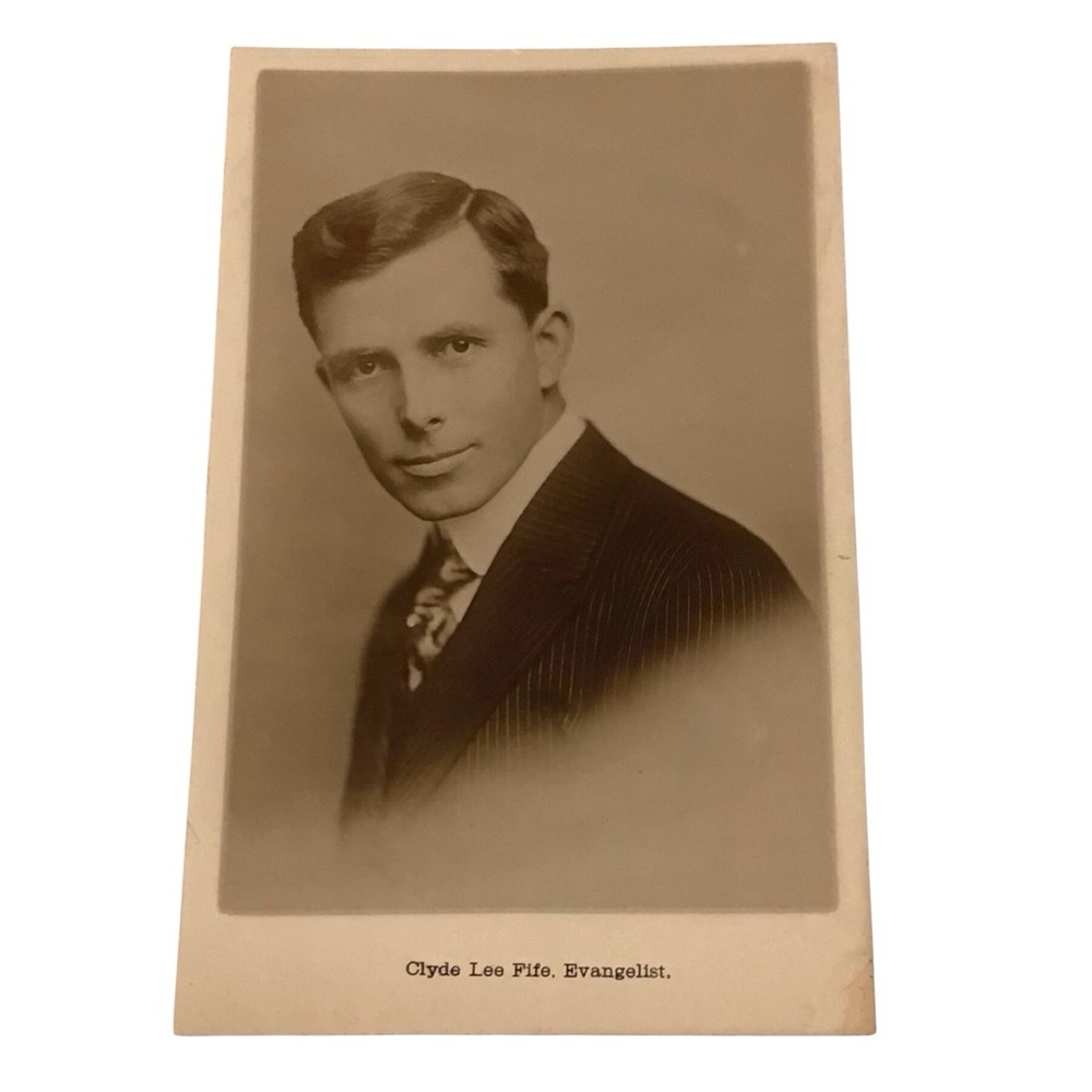Clyde Lee Fife Evangelist Photo Postcard Vintage Portrait Antique Approx 1920’s